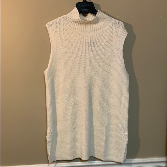 Ralph Lauren Sweaters - Lauren Ralph Lauren Women Sleeveless Knit Mock Neck Sweater Ivory 1X Lagenlook
